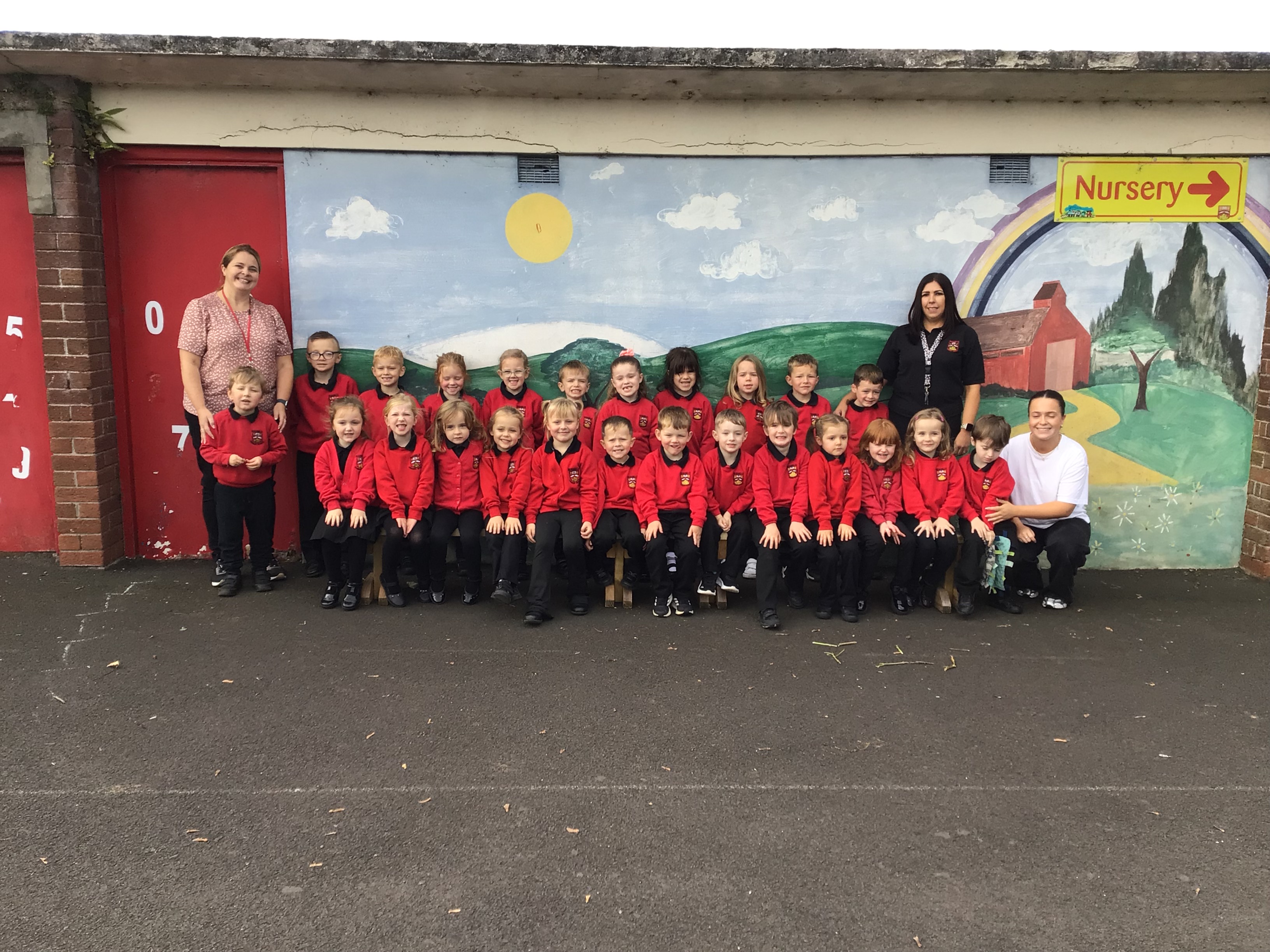 Primary 1 & 2 with Miss Fulton, Mrs Connor  and Miss Martin
